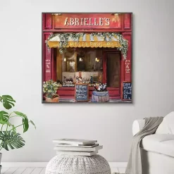 Vins De Paris Framed Canvas Art Print