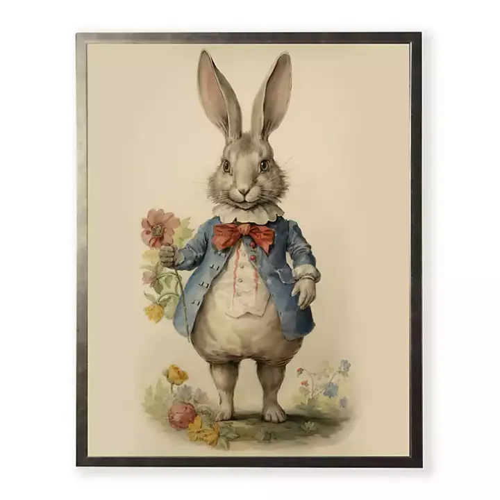 Vintage Bunny Framed Art Print