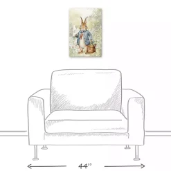 Vintage Garden Bunny Canvas Art Print