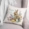 Vintage Hoppy Easter Floral Indoor/Outdoor Pillow