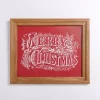Vintage Merry Christmas Framed Wall Plaque