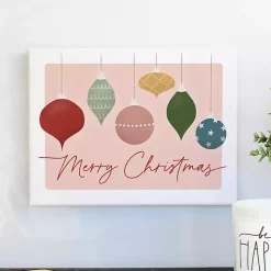 Vintage Merry Christmas Ornament Wall Plaque