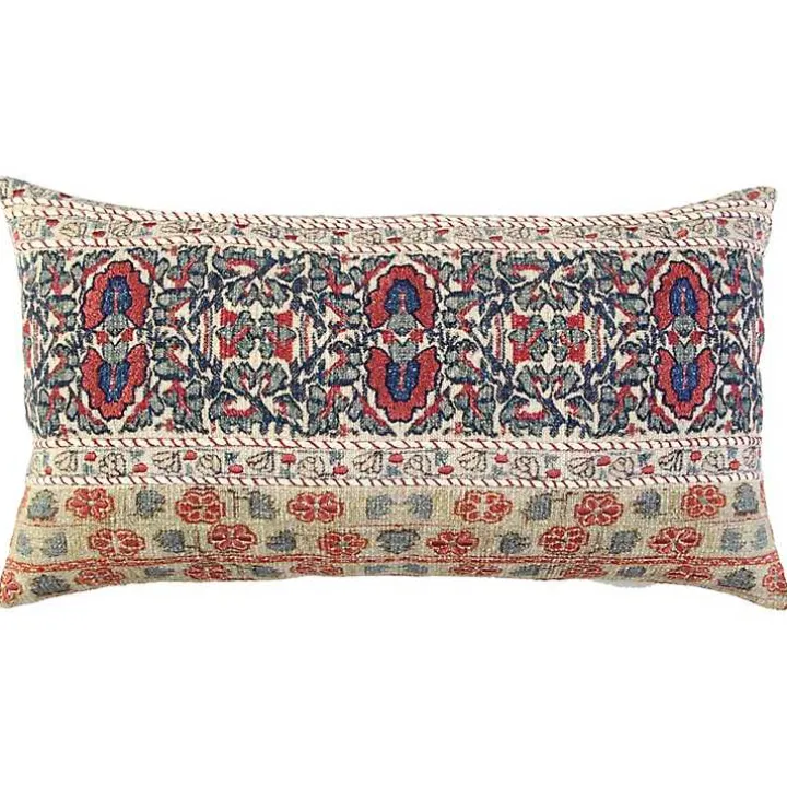 Vintage Prints Cotton Lumbar Pillow