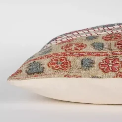 Vintage Prints Cotton Lumbar Pillow