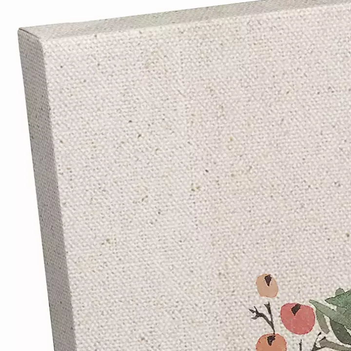 Vintage Santa Wreath Canvas Art Print