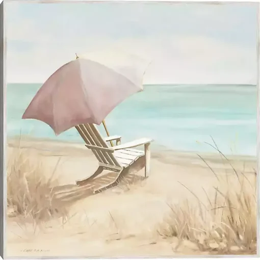 Vintage Vacation I Framed Canvas Art Print
