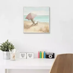 Vintage Vacation I Framed Canvas Art Print