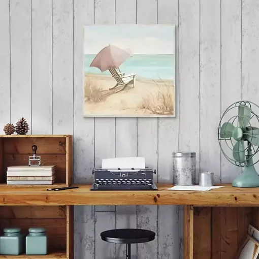 Vintage Vacation I Framed Canvas Art Print
