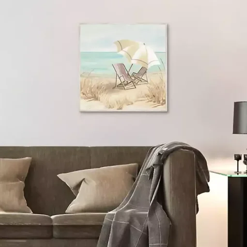 Vintage Vacation II Framed Canvas Art Print