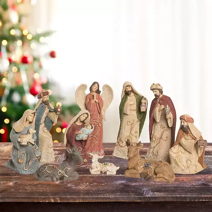 Waffle Weave 10-pc. Nativity Set