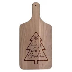 Walnut Dreaming of a White Christmas Cutting Board