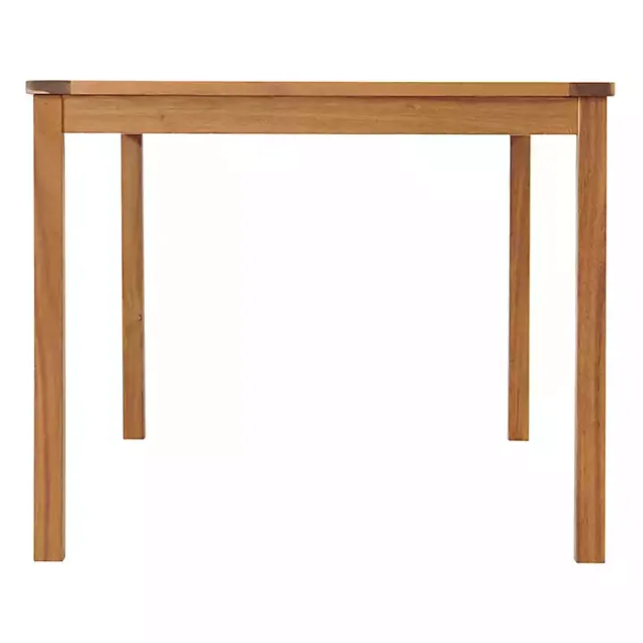 Warm Acacia Wood Slatted 5-pc. Outdoor Dining Set