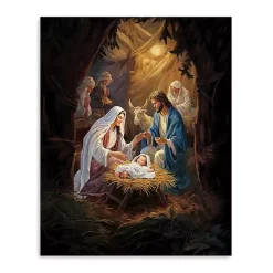 Warm Nativity Scene Canvas Art Print, 16x20 in.