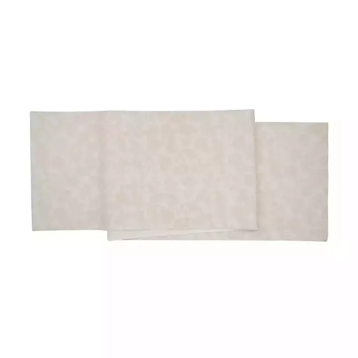 Warm Neutral Leaves Table Runner