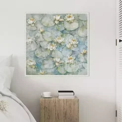 Water Lilies Framed Canvas Art Print