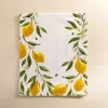 Watercolor Lemon and Bees Table Runner