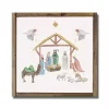 Watercolor Nativity Scene Framed Art Print