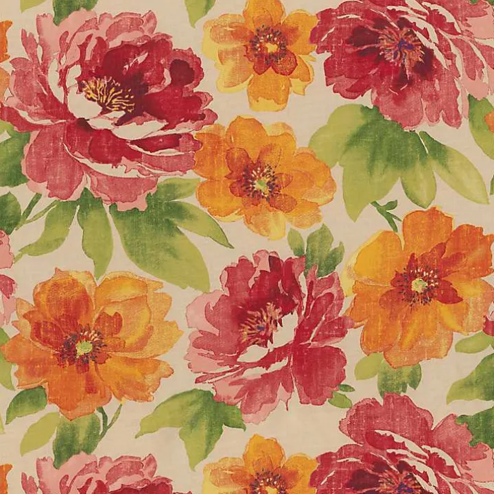 Watercolor Primrose Outdoor Chair Cushion