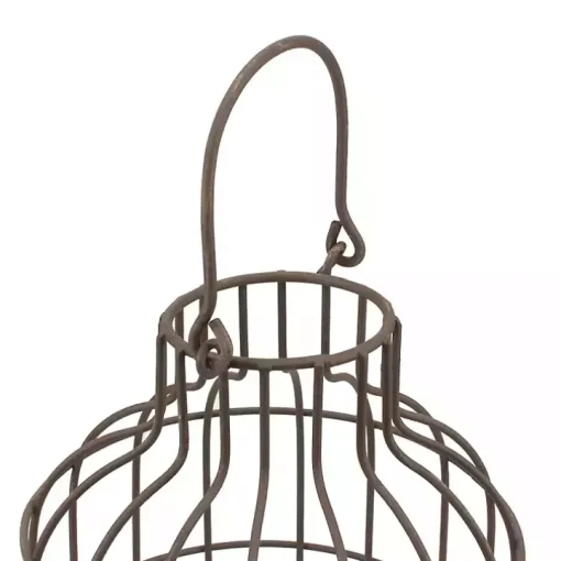 Weathered Wood and Metal Lanterns, Set of 2