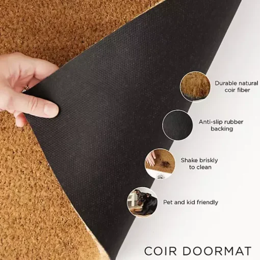 Welcome Cabana Stripe Coir Doormat