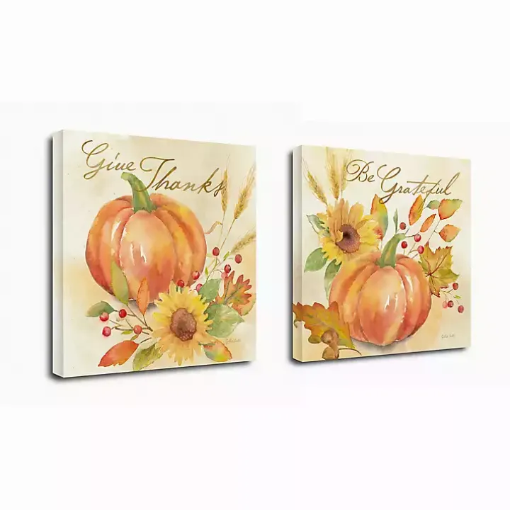 Welcome Fall Canvas Art Prints, Set of 2