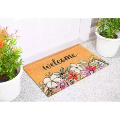 Welcome Floral Doormat