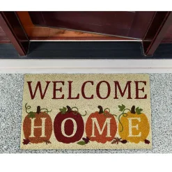 Welcome Home Pumpkin Doormat, 18x30 in.