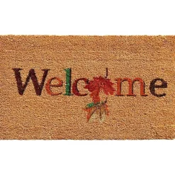 Welcome Leaves Fall Coir Doormat