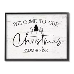 Welcome to Our Christmas Farmhouse Wall Plaque