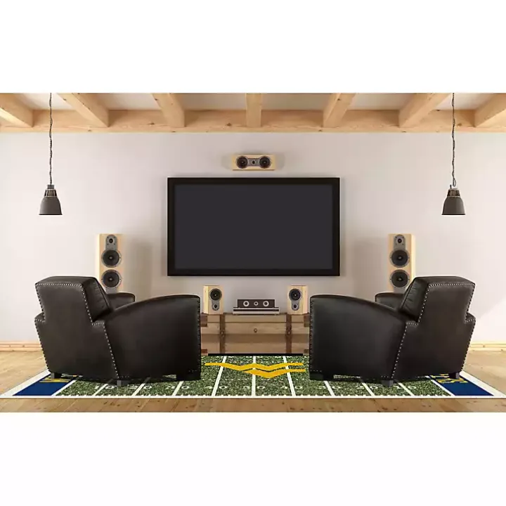 West Virginia University Homefield Area Rug, 6x8