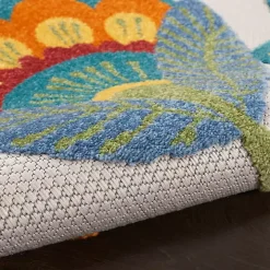 Whimsical Flowers Outdoor Area Rug, 6x9