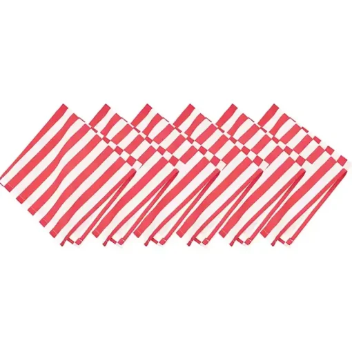 Whimsical Watermelon Striped Napkins, Set of 6