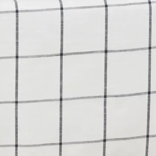 White and Black Plaid Cotton Napkins, Set of 4