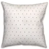 White and Blue French Country Outdoor Throw Pillow