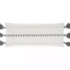 White and Gray Braided Stripe Lumbar Pillow