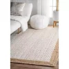White and Natural Corsica Area Rug, 5x8