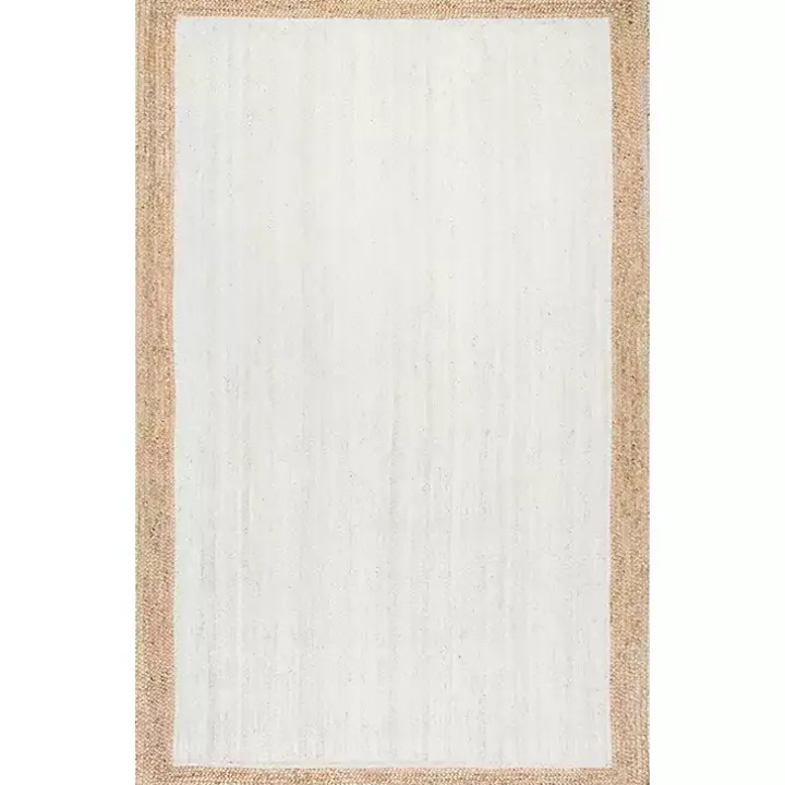 White and Natural Corsica Area Rug, 5x8