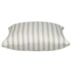 White and Tan Dotted Stripes Pillow