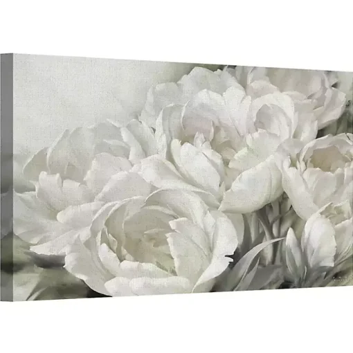 White Angelique Tulips Canvas Art Print, 40x30 in.