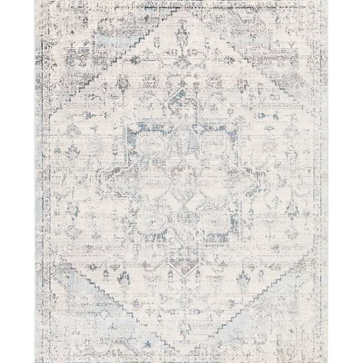White Anita Distressed Area Rug, 7x10