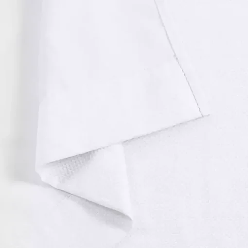White Basketweave Curtain Panel Set, 84 in