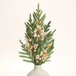 White Berries & Bells Christmas Stems, Set of 2