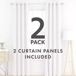White Blackout Curtains, 84 in.