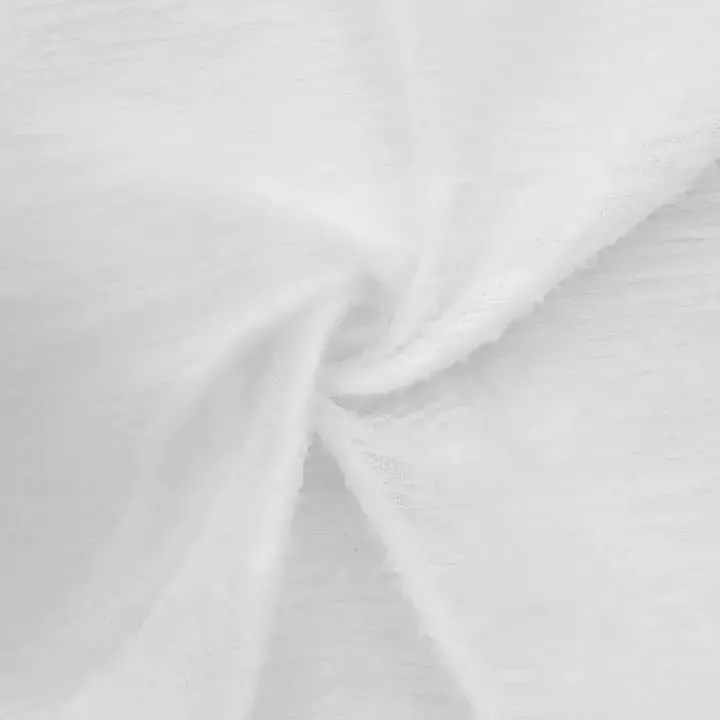 White Boucle Sheer Single Curtain Panel, 63 in.