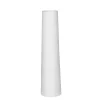 White Ceramic Flower Names Embossed Vase, 12 in.
