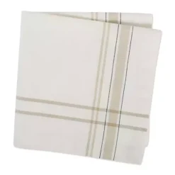 White Chambray French Stripe Napkins, Set of 6