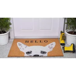 White Chihuahua Hello Doormat