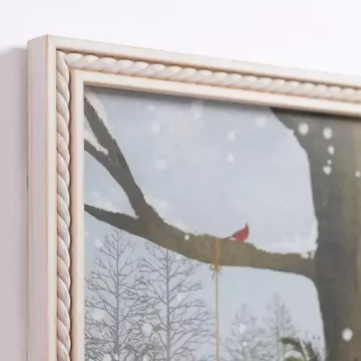 White Christmas Farmhouse Framed Art Print