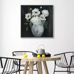 White Country Collection Framed Canvas Art Print