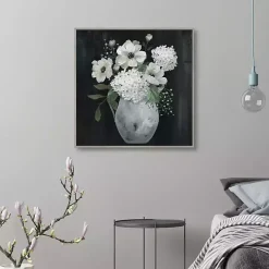 White Country Collection Framed Canvas Art Print